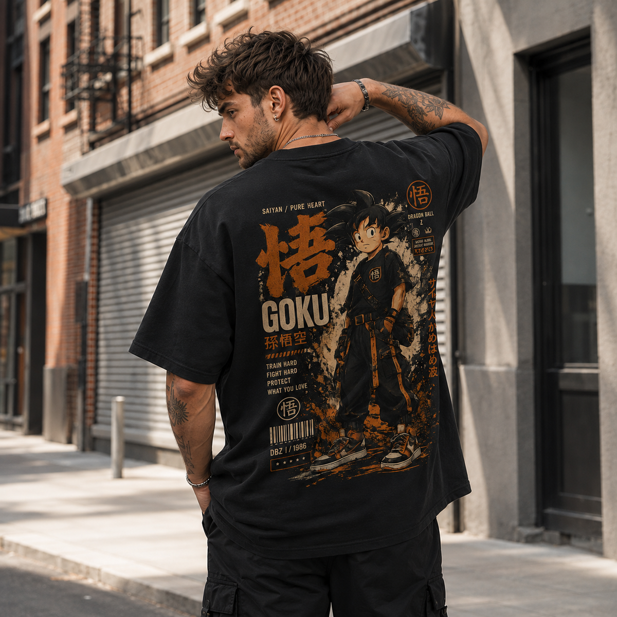Dragon Ball Anime Graphic Tee - Pure Heart, Quiet Stance: Goku Streetwear
