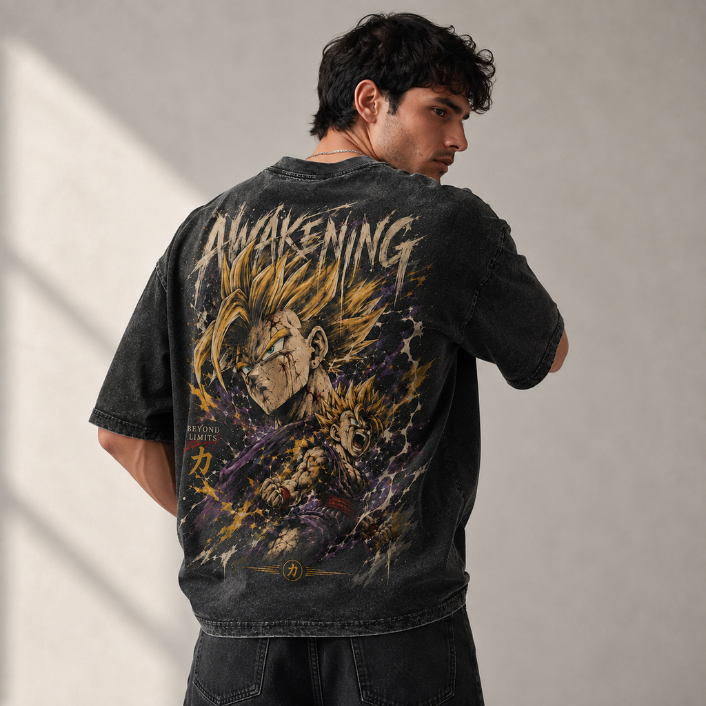 Dragon Ball Anime Graphic Tee - Awakening: Gohan at the Edge of Beyond Limits