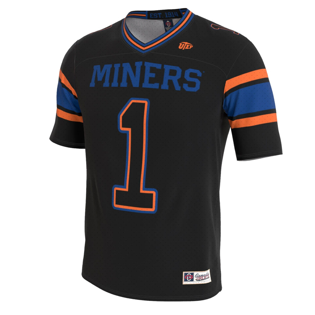 UTEP Miners Lightweight Collegiate Football Blackout Fashion Jersey
