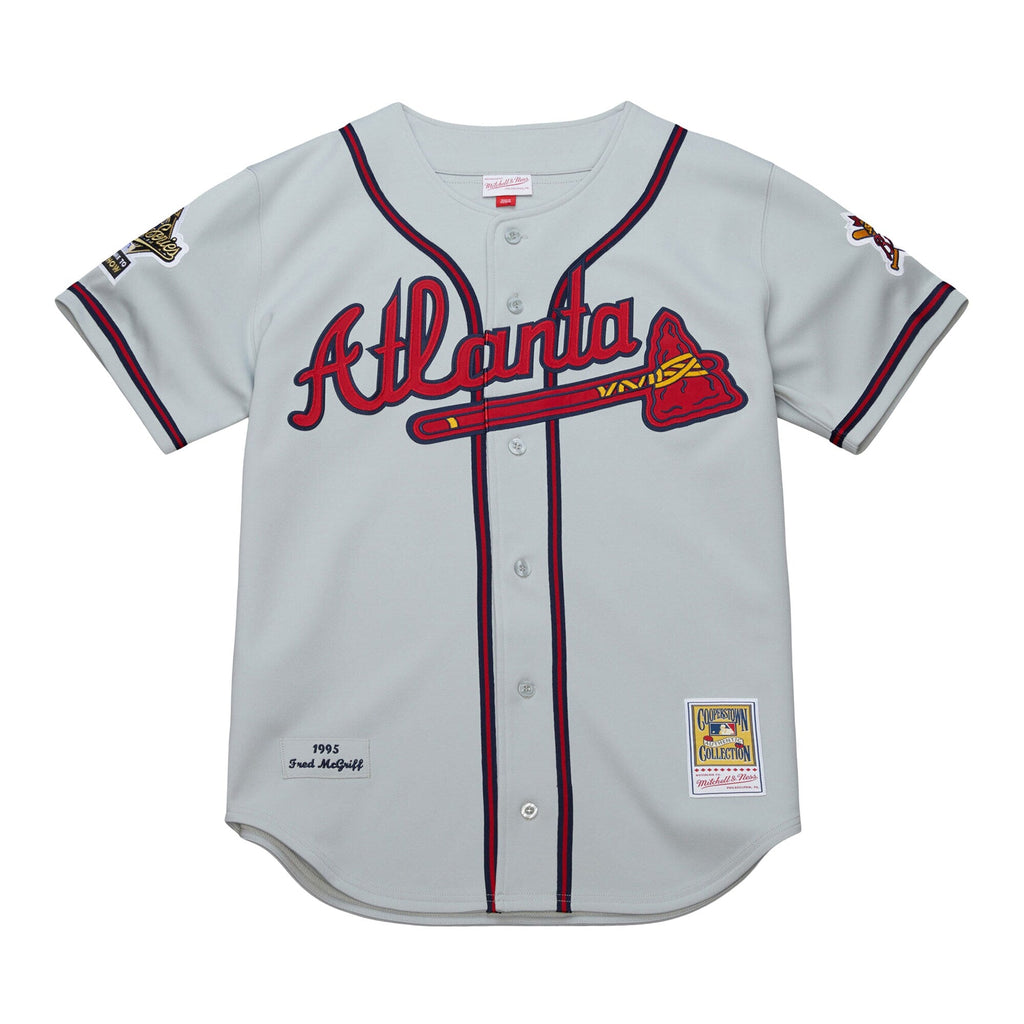 Atlanta Braves Fred McGriff Gray 1995 Throwback Baseball Jersey