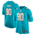 Miami Dolphins Kenneth Grant Aqua Team Game Football Jersey