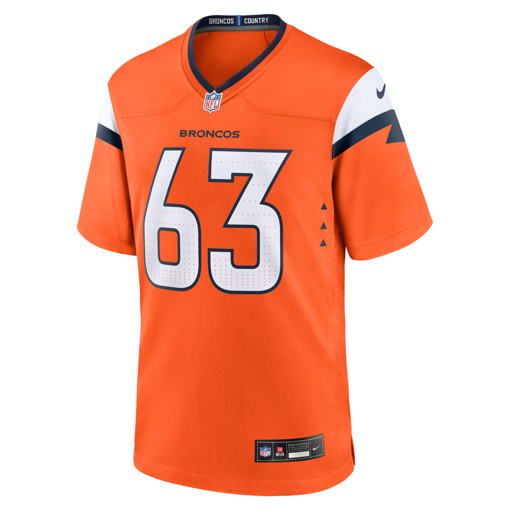 Denver Broncos Alex Palczewski Orange Team Game Football Jersey