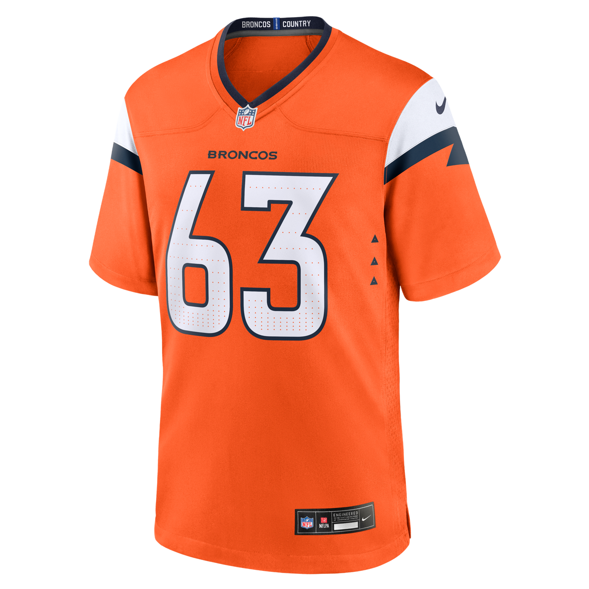 Denver Broncos Alex Palczewski Orange Team Game Football Jersey