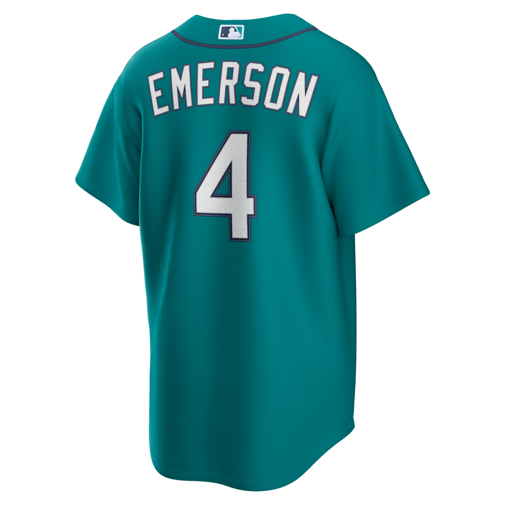 Seattle Mariners Colt Emerson Teal Alternate Replica Baseball Jersey