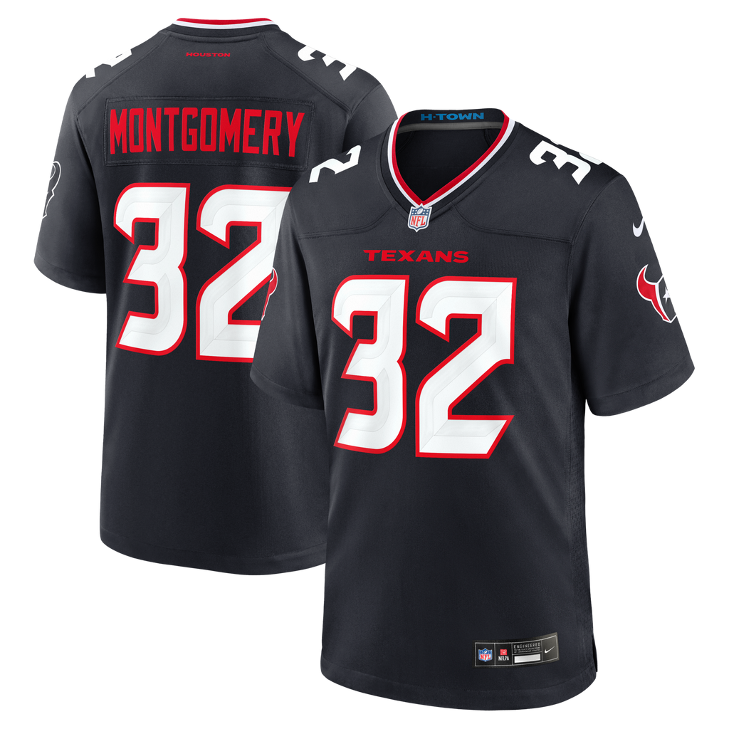 Houston Texans David Montgomery Navy Game Football Jersey