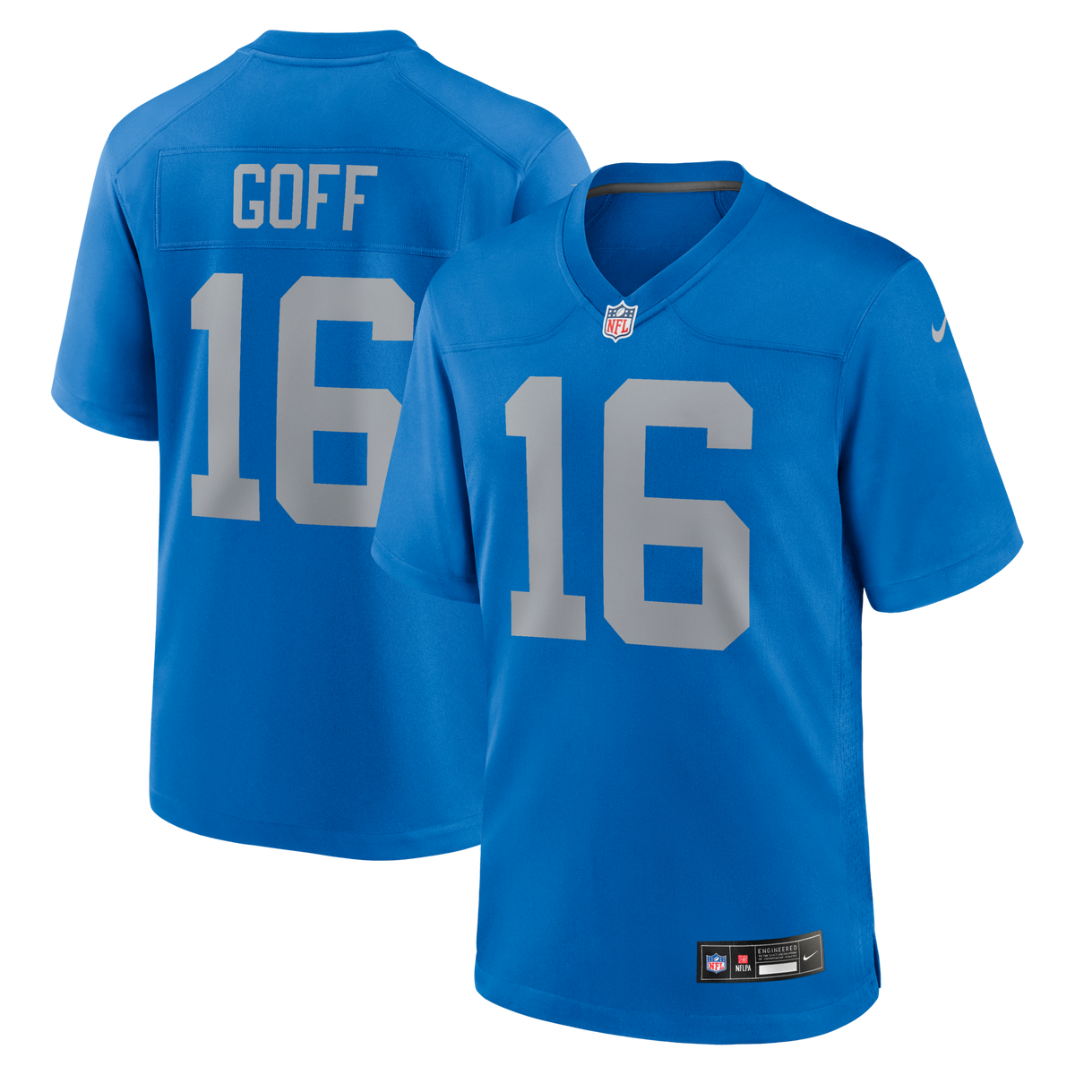 Detroit Lions Jared Goff Blue Alternate Game Football Jersey