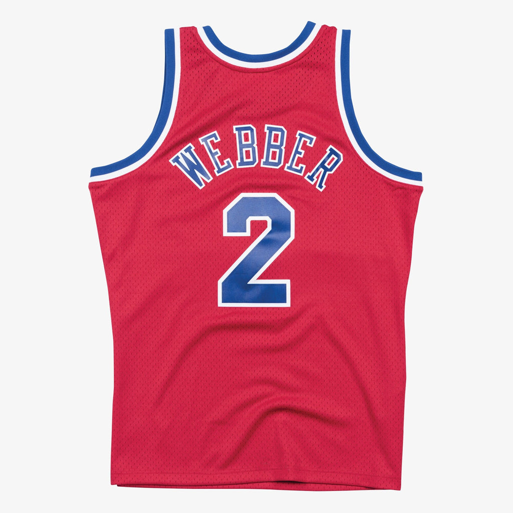 Washington Bullets Chris Webber 1994 Swingman Road Jersey - Scarlet