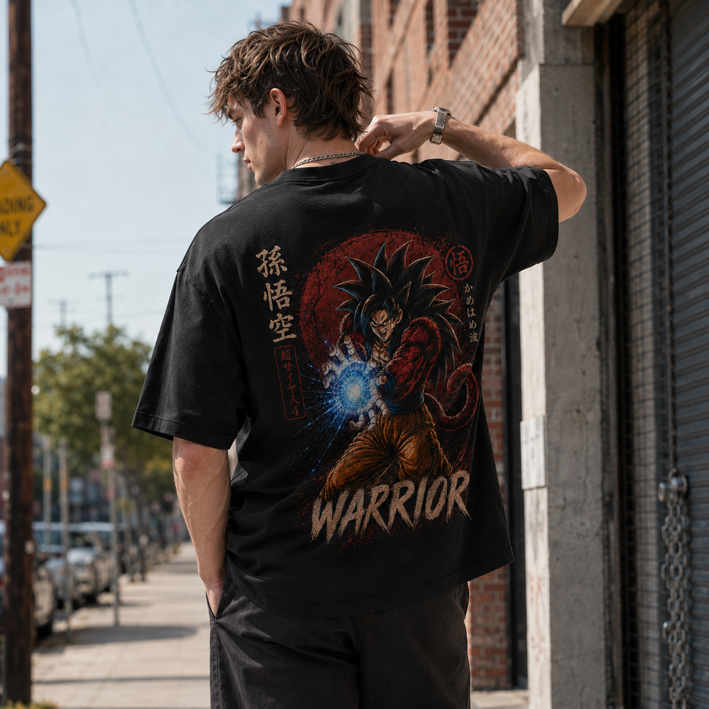 Dragon Ball Anime Graphic Tee - Warrior Unleashed: Super Saiyan 4 Goku
