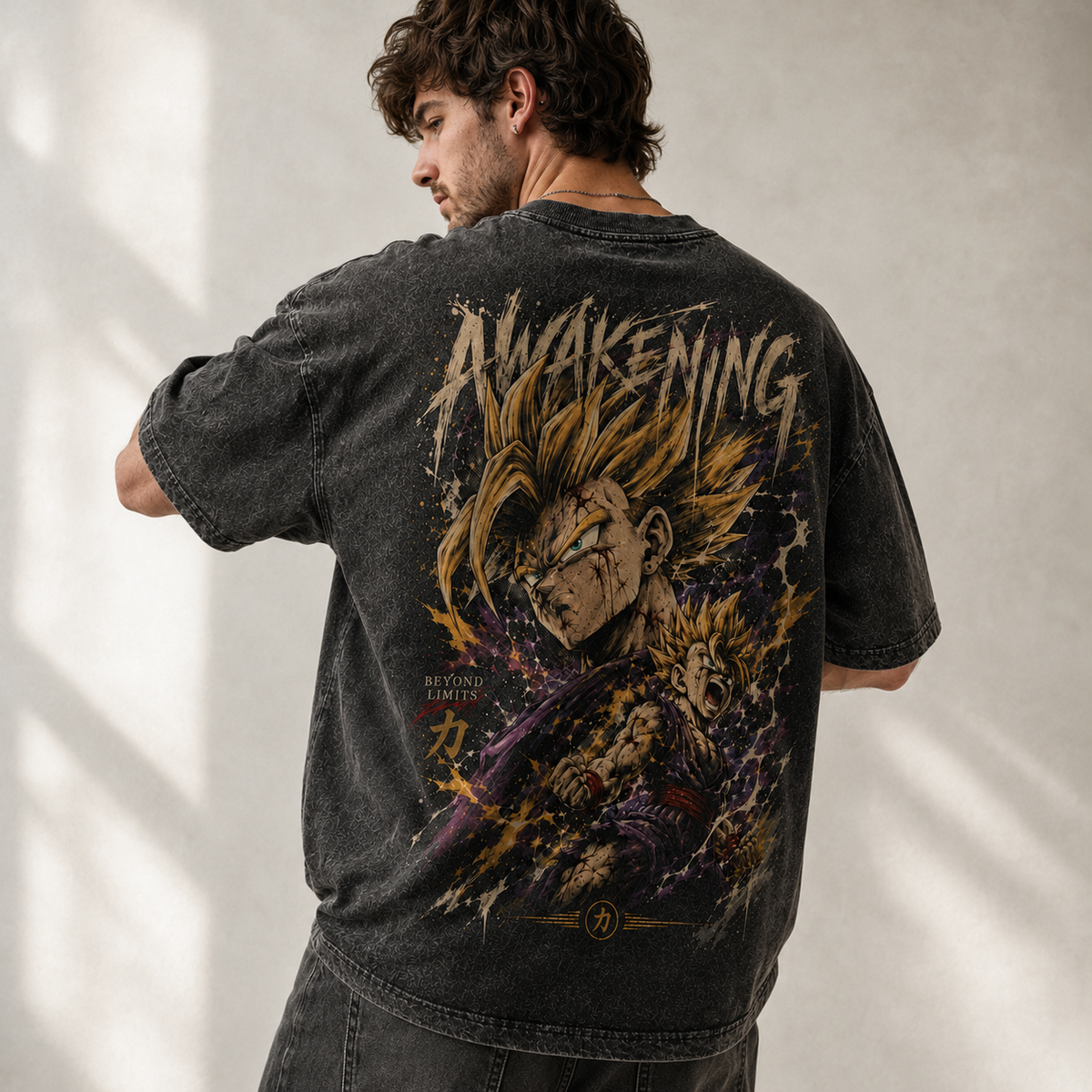 Dragon Ball Anime Graphic Tee - Awakening: Gohan at the Edge of Beyond Limits