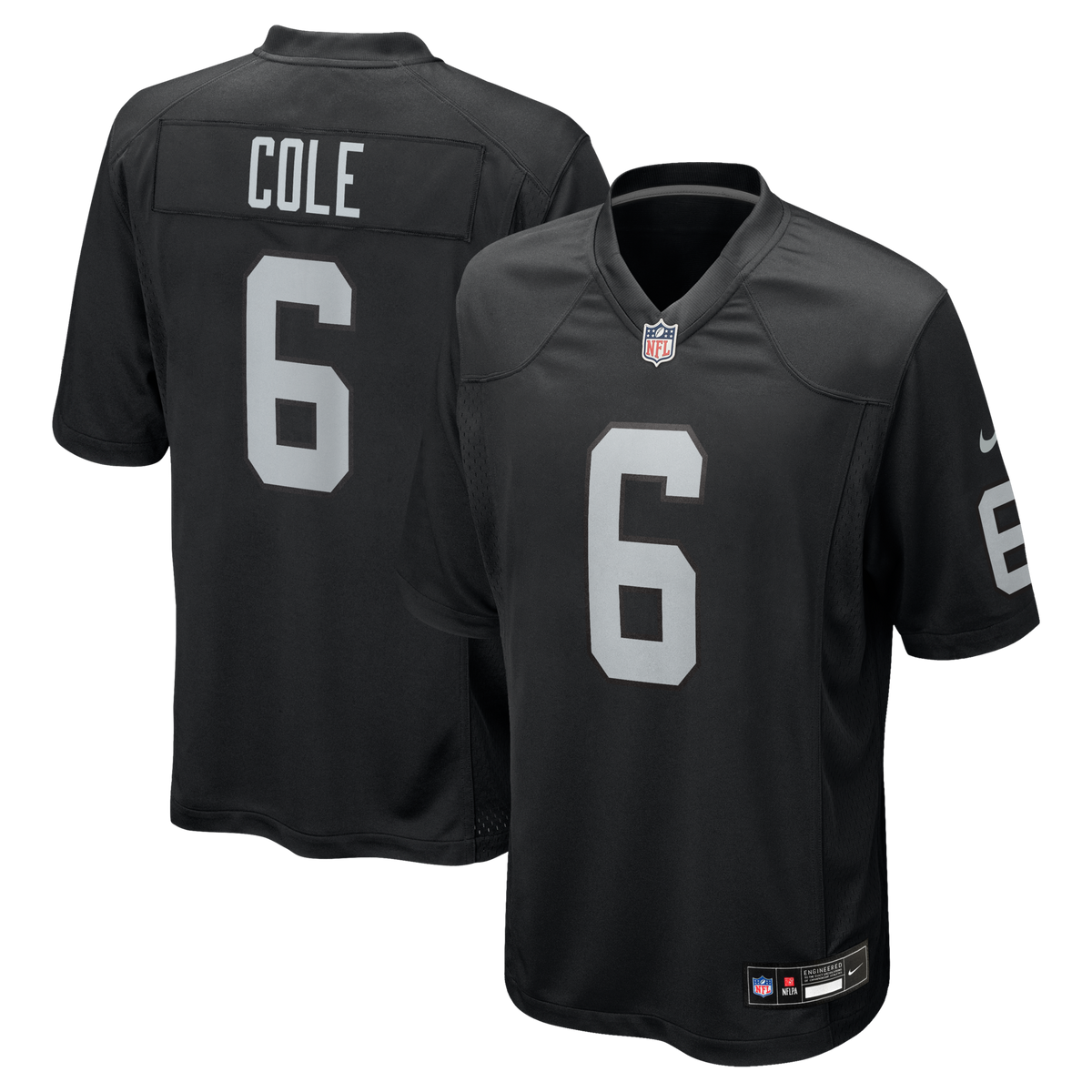Las Vegas Raiders AJ Cole Black Game Football Jersey