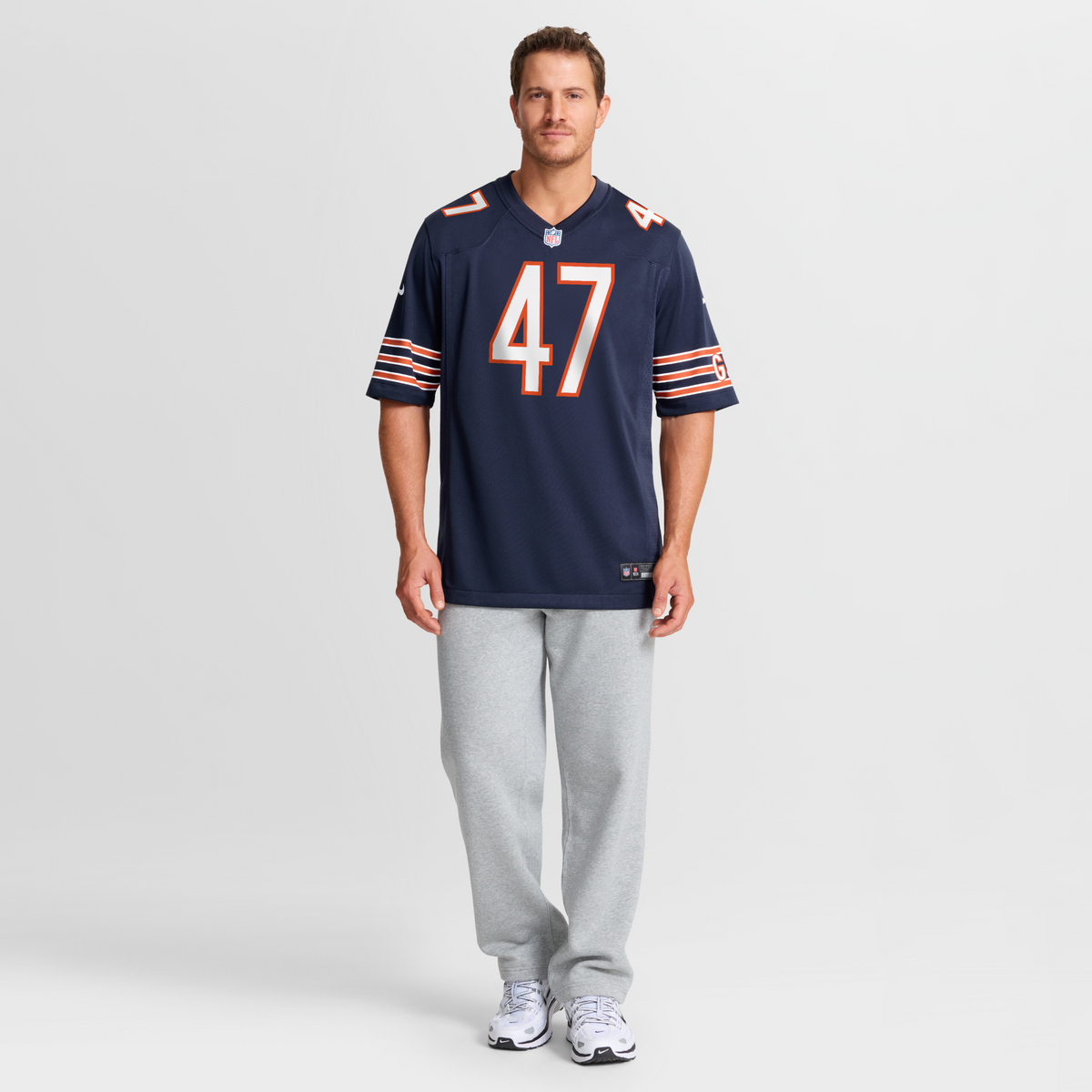Chicago Bears Ruben Hyppolite II Navy Team Game Football Jersey