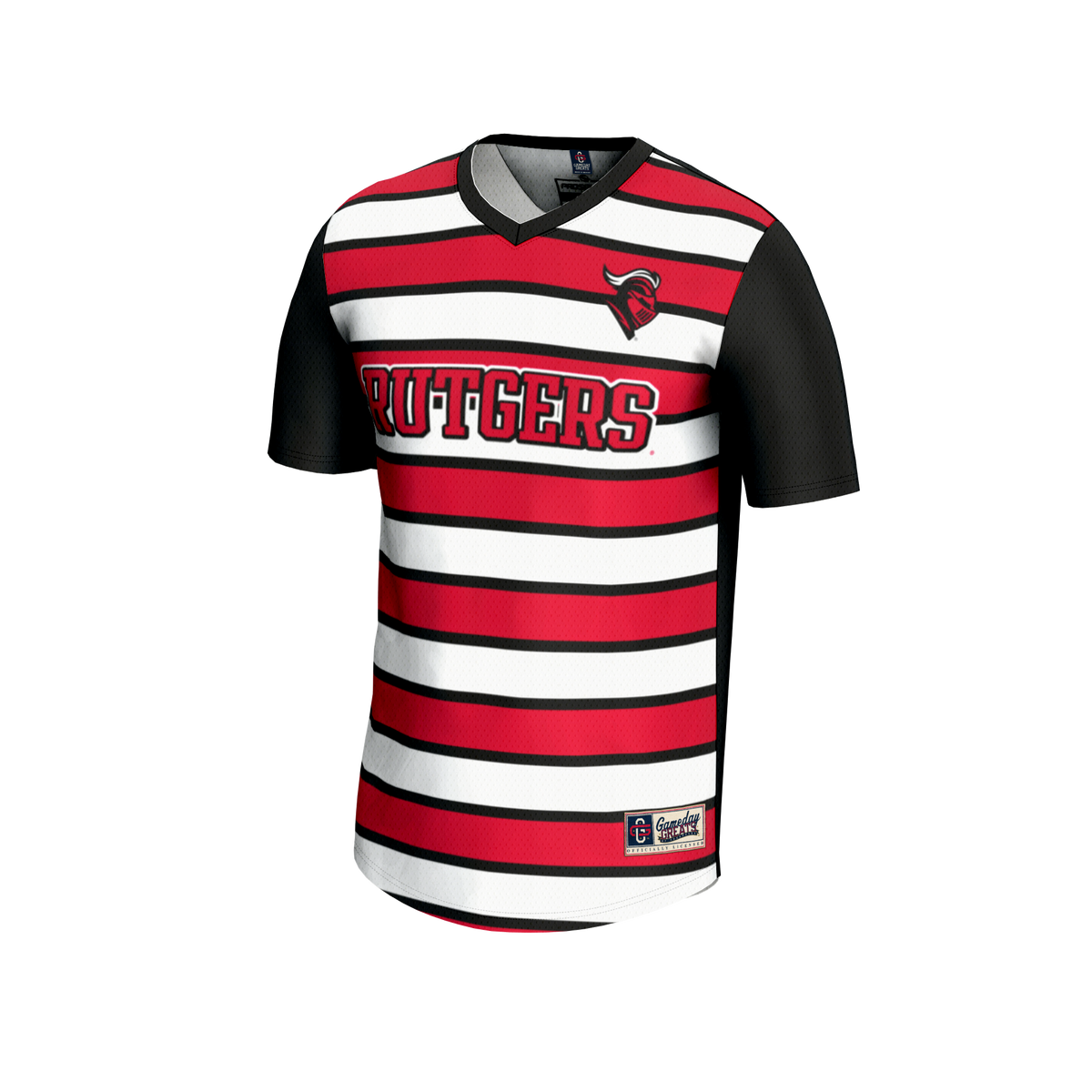 #1 Black Rutgers Scarlet Knights Lightweight Soccer Fashion Jersey