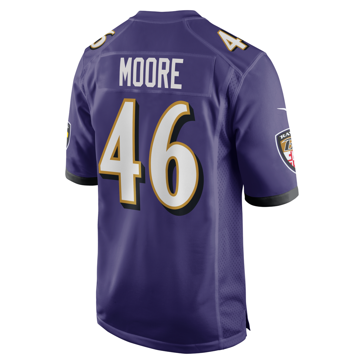 Baltimore Ravens Nick Moore Purple Game Football Jersey