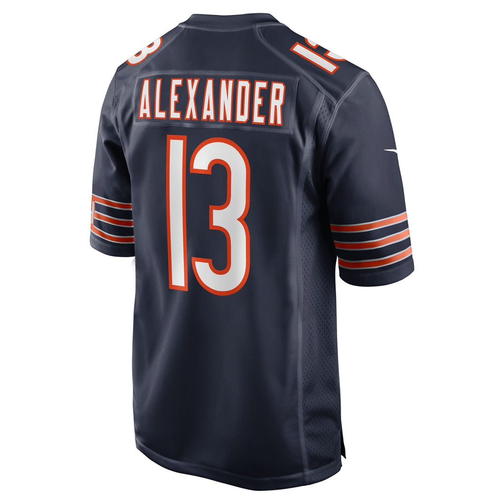 Chicago Bears Maurice Alexander Navy Team Game Football Jersey