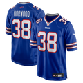Buffalo Bills Tre Norwood Royal Team Game Football Jersey