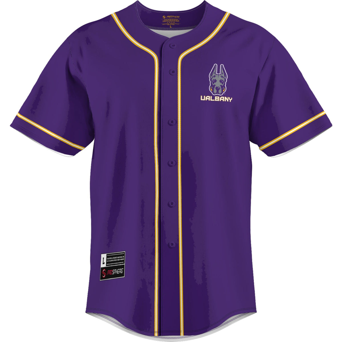 UAlbany Great Danes Lightweight Baseball Jersey - Purple
