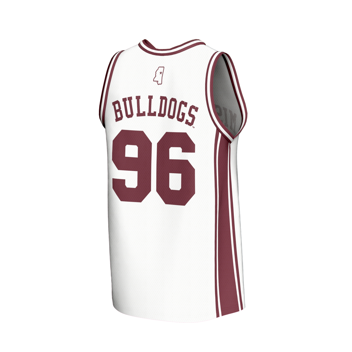 White Mississippi State Bulldogs Lightweight Collegiate Basketball Fashion Jersey