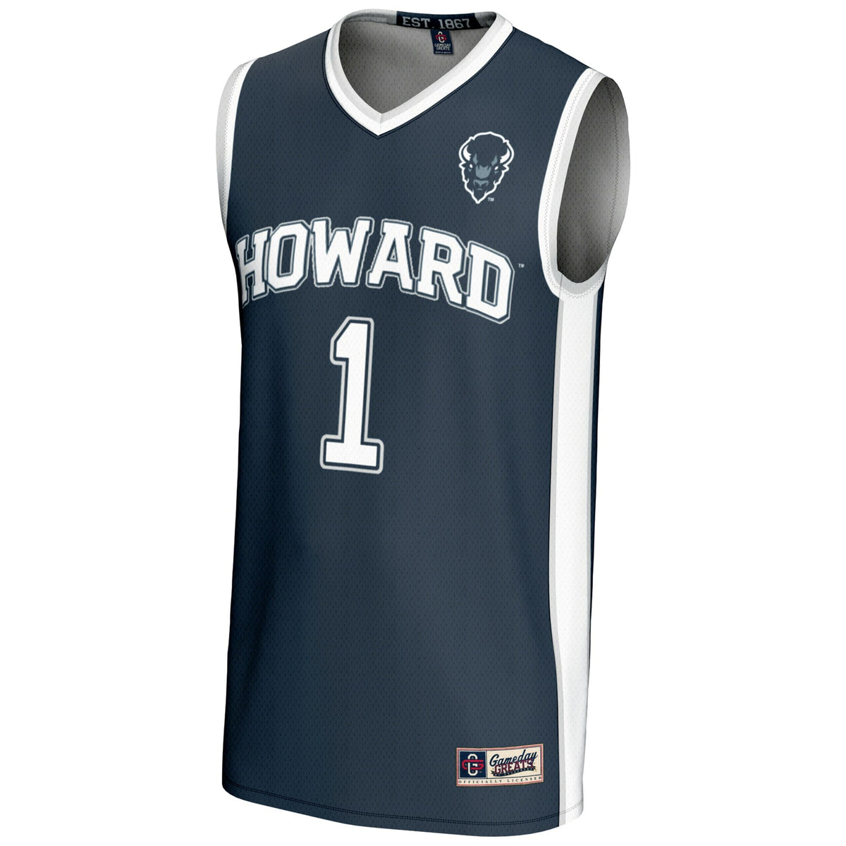 #1 Howard Bison Lightweight Basketball Jersey - Navy