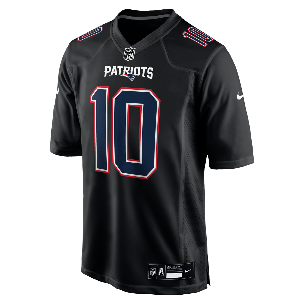 New England Patriots Drake Maye Carbon Black Game Football Jersey