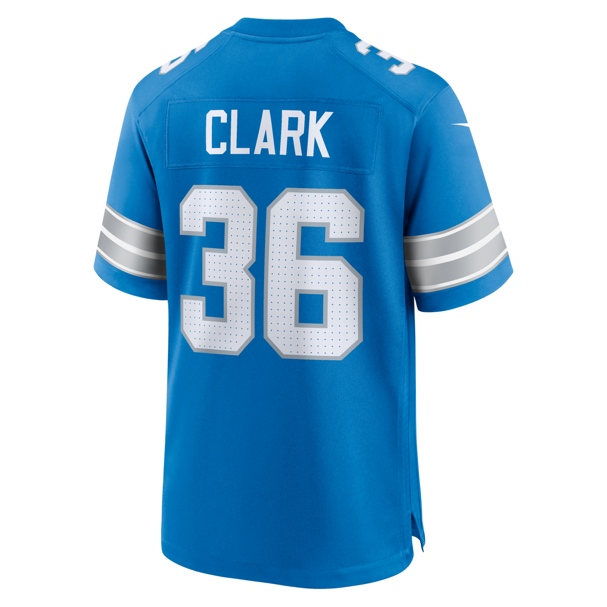 Detroit Lions Chuck Clark Blue Team Game Football Jersey