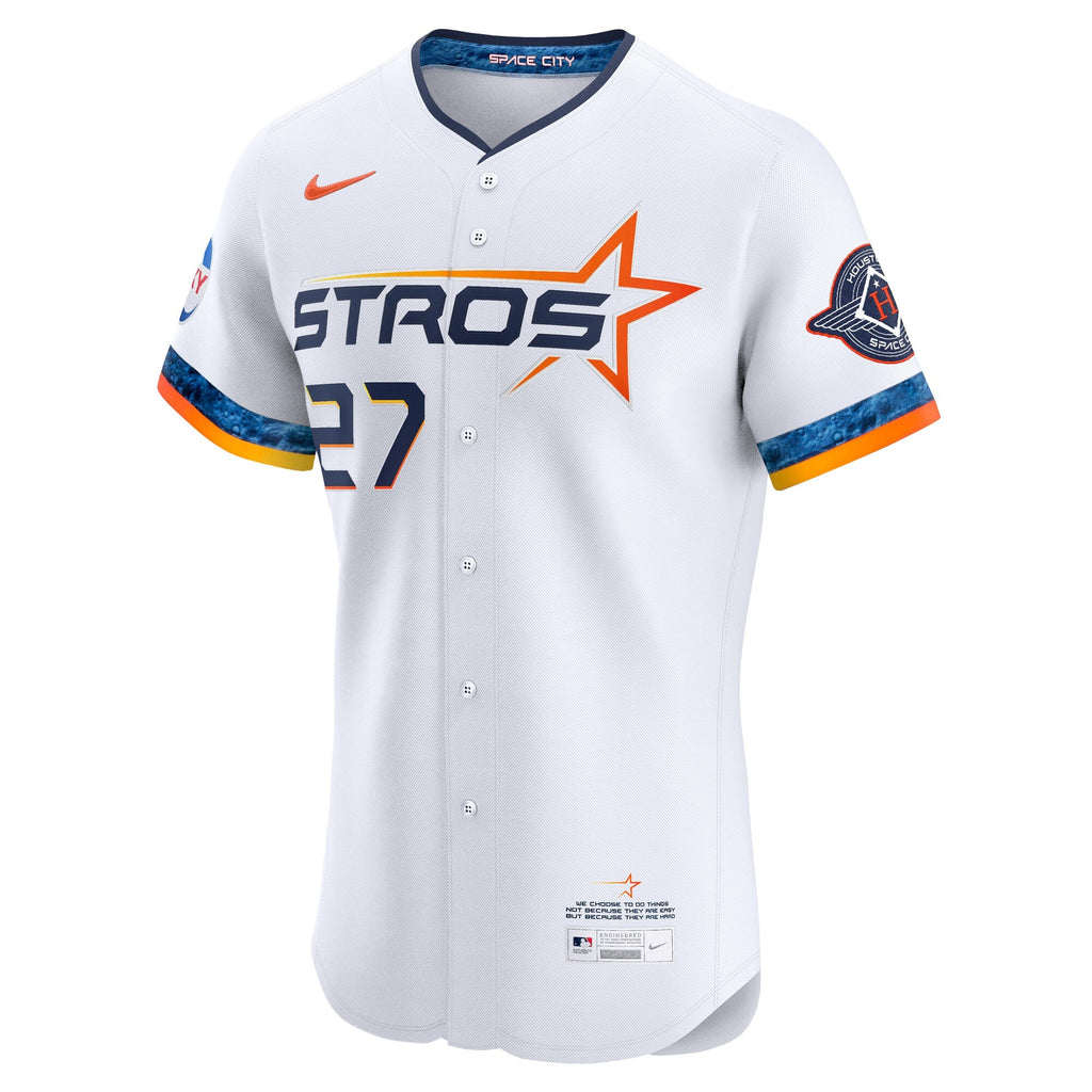 Houston Astros Jose Altuve White 2025 City Connect Elite Player Baseball Jersey
