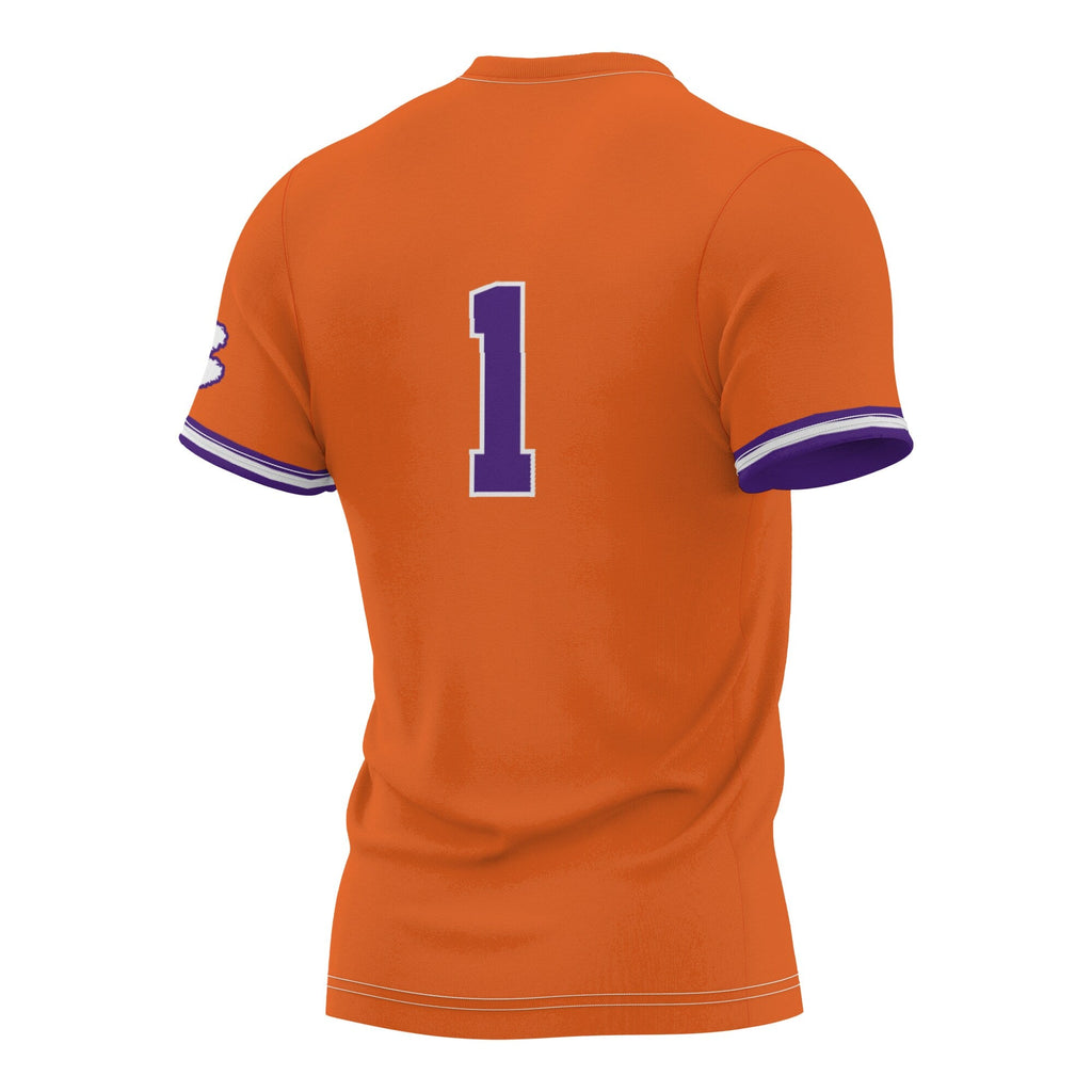 #1 Orange Clemson Tigers Lightweight Softball Jersey