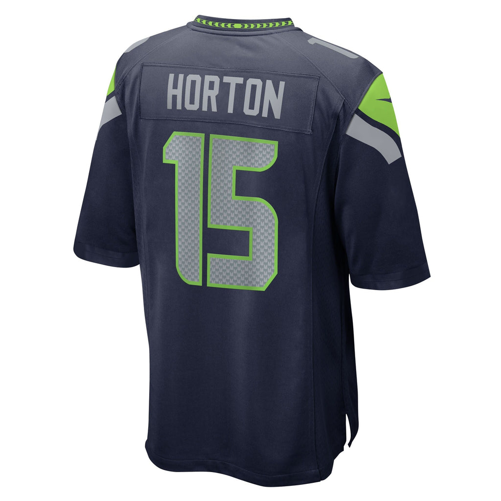Seattle Seahawks Tory Horton College Navy Team Game Football Jersey
