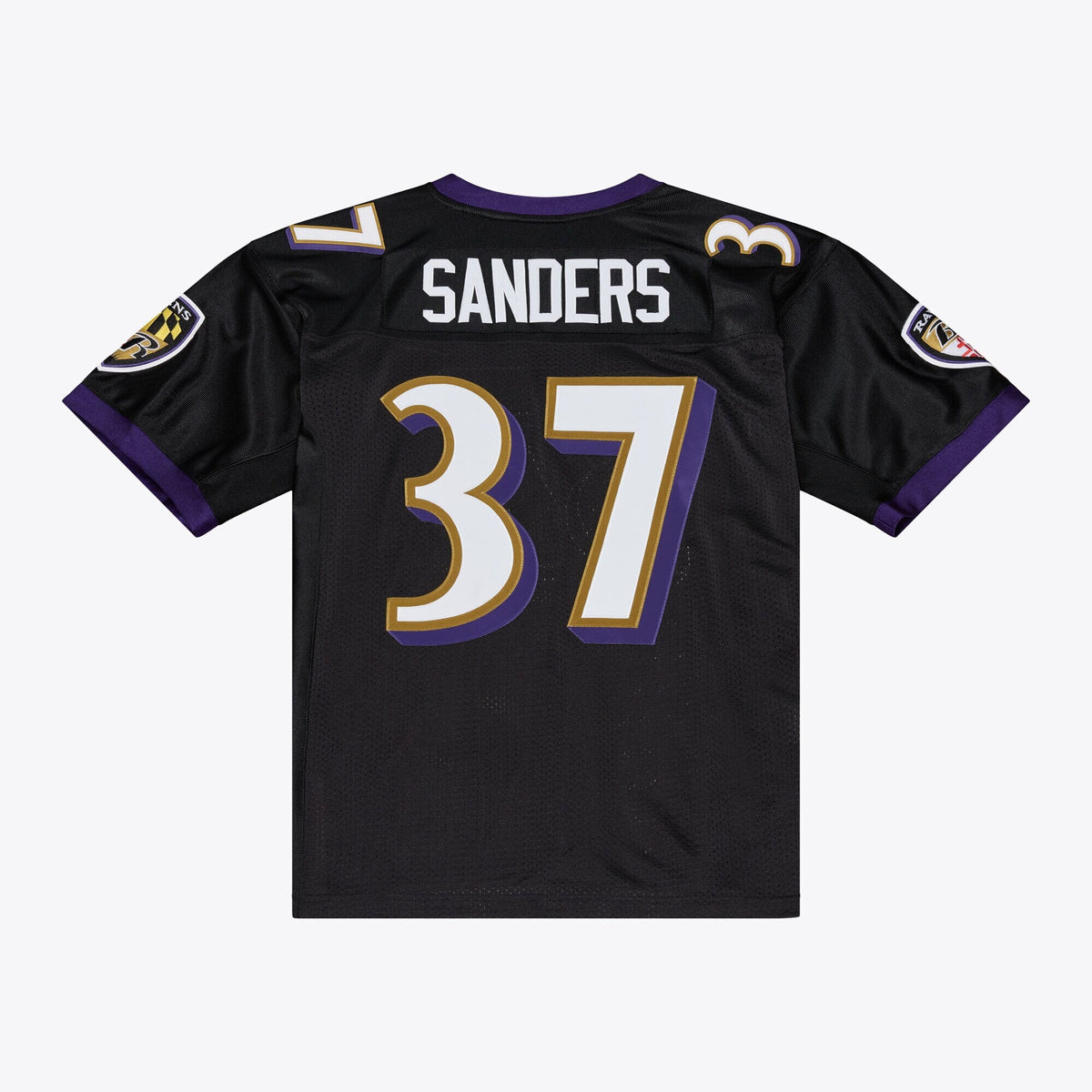 Baltimore Ravens Deion Sanders Black 2005 Throwback Football Jersey