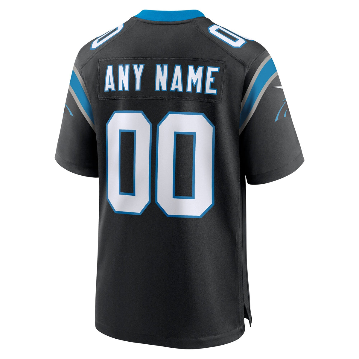 Carolina Panthers Black Custom Game Football Jersey
