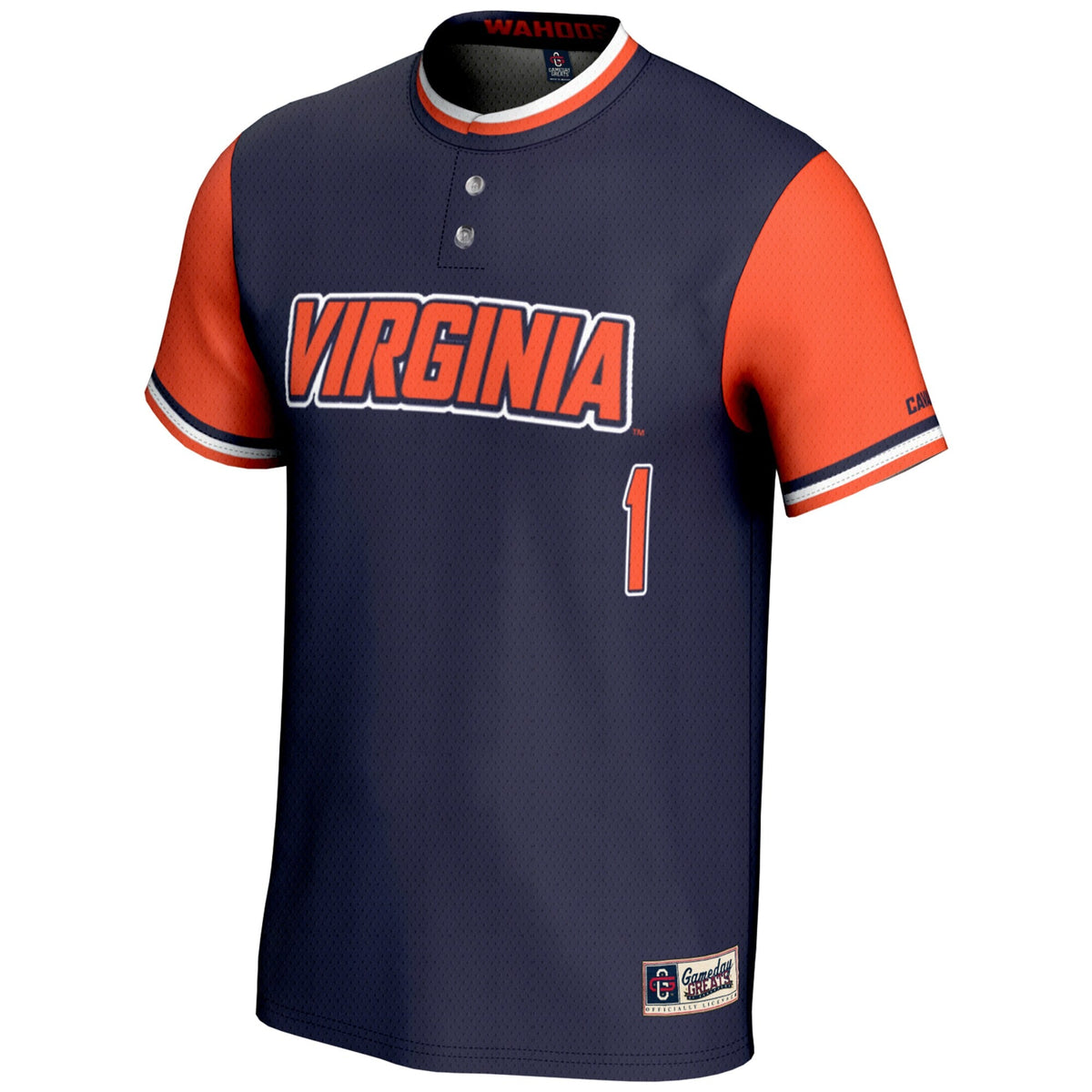 #1 Virginia Cavaliers Lightweight Softball Jersey - Navy