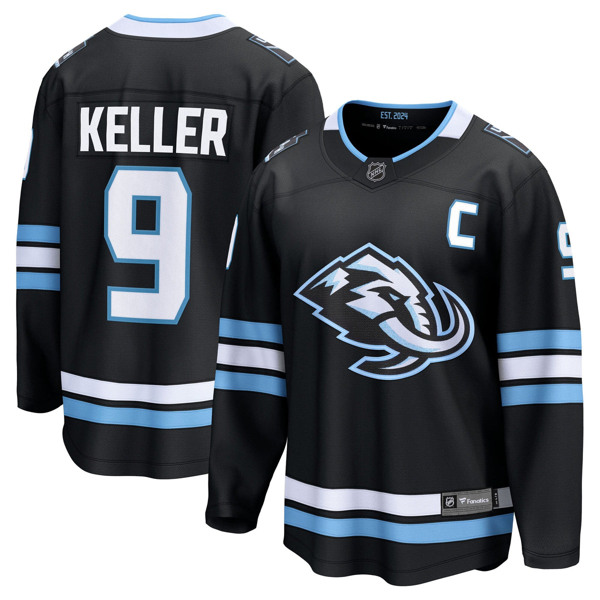 Utah Mammoth Clayton Keller Black Home Breakaway Player Hockey Jersey