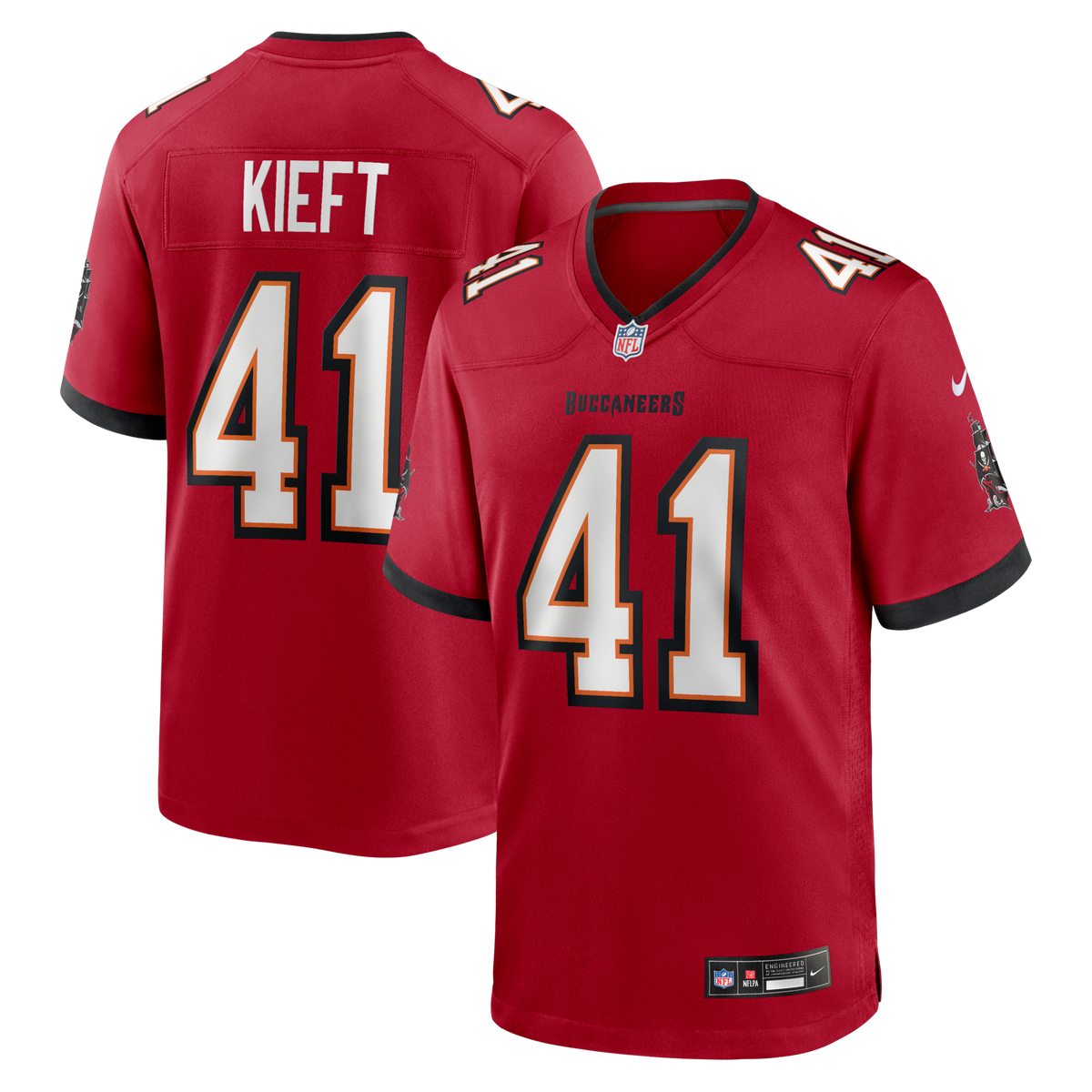 Tampa Bay Buccaneers Ko Kieft Red Game Player Football Jersey
