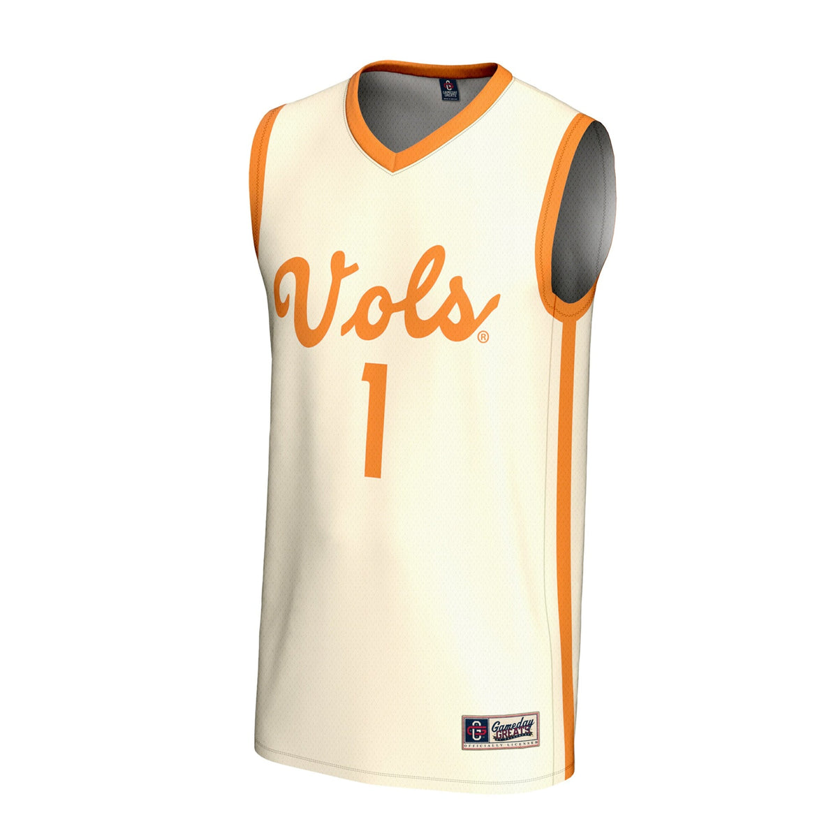 #1 Cream Tennessee Volunteers Lightweight Basketball Fashion Jersey