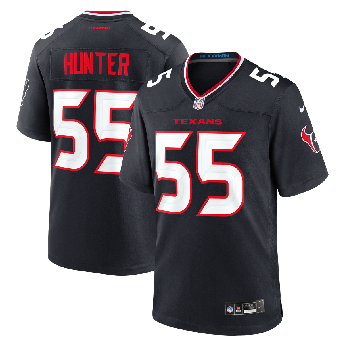 Houston Texans Danielle Hunter Navy Team Game Football Jersey