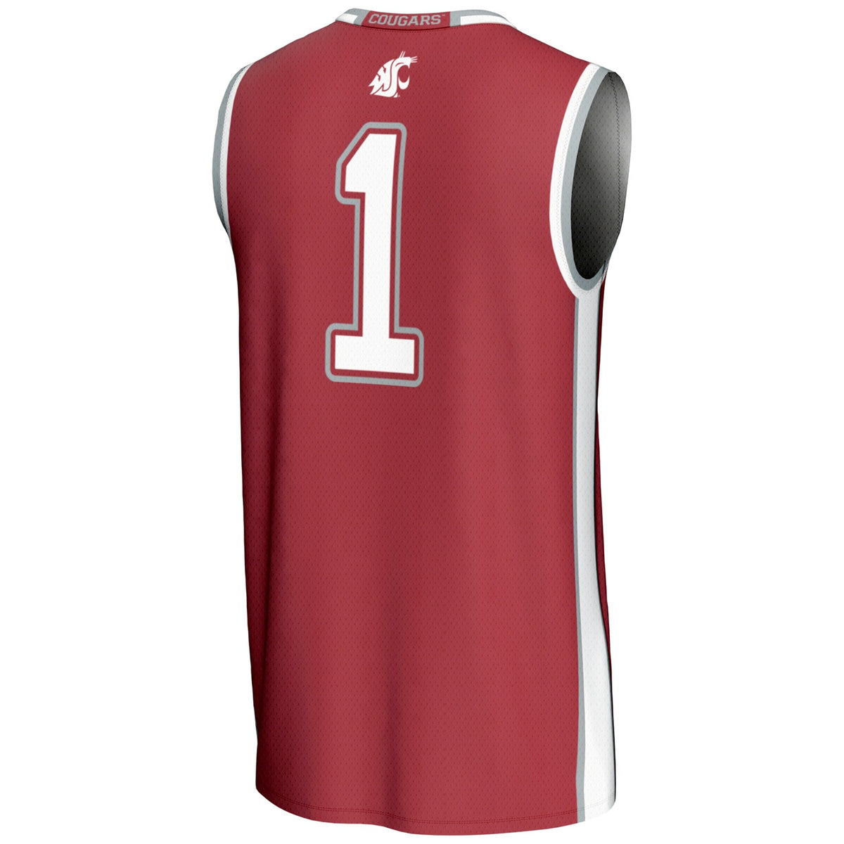 #1 Washington State Cougars Lightweight Basketball Jersey - Crimson