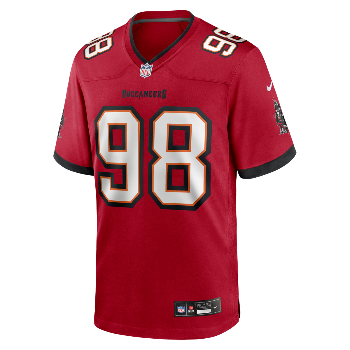 Tampa Bay Buccaneers Anthony Nelson Red Game Football Jersey