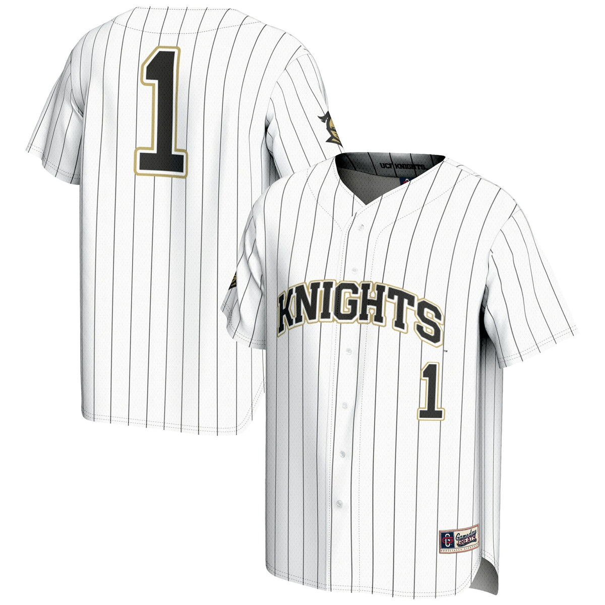 #1 White UCF Knights Lightweight Baseball Jersey