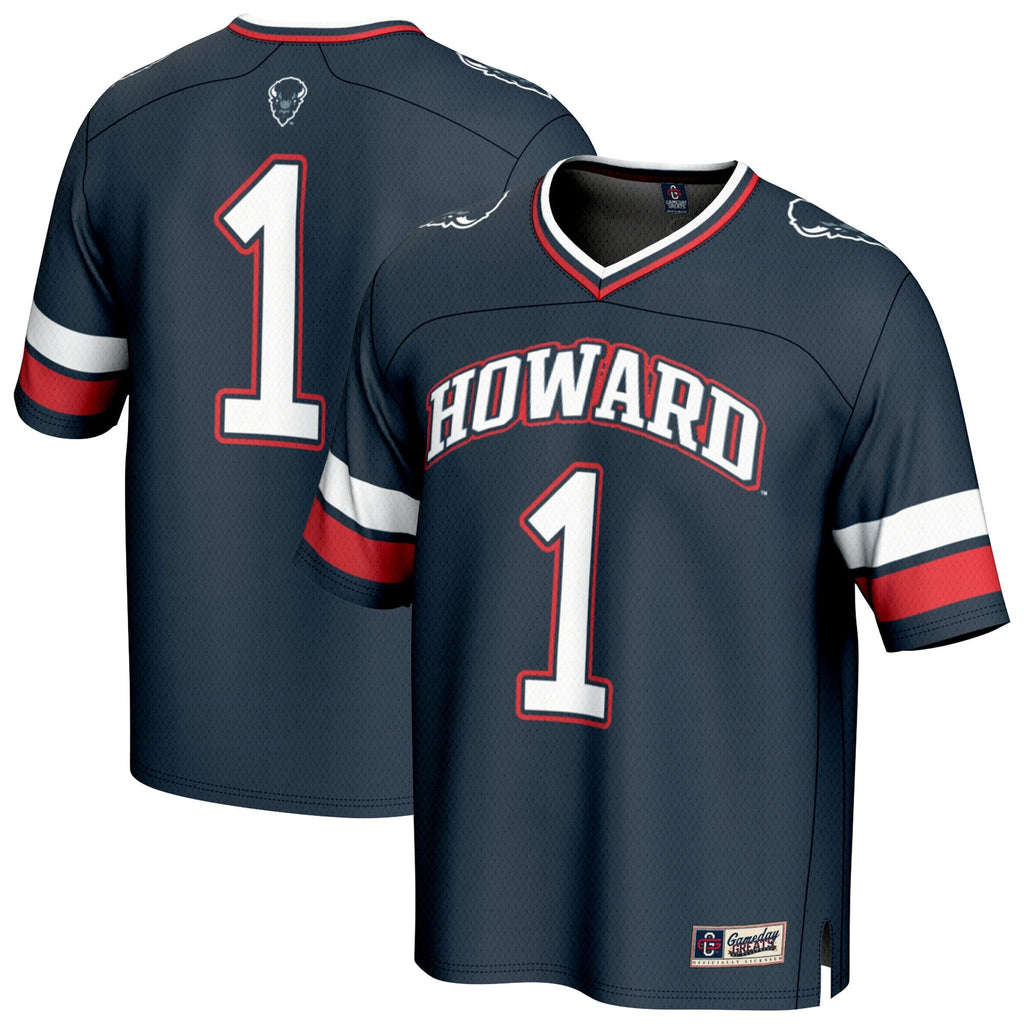 #1 Navy Howard Bison Collegiate Football Fashion Jersey
