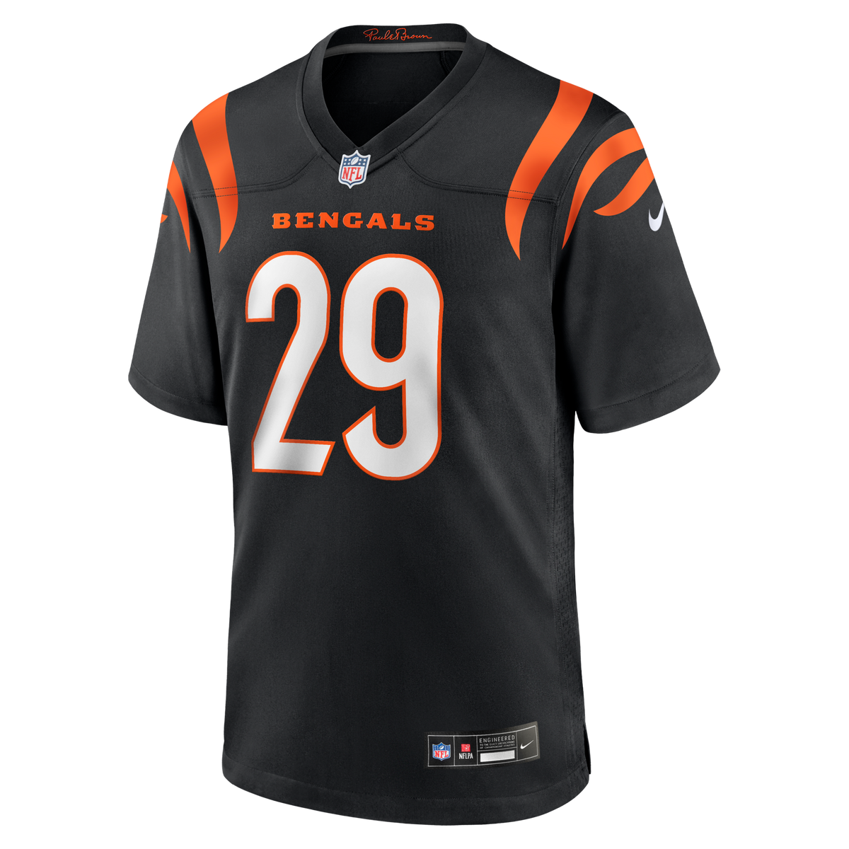 Cincinnati Bengals Kyle Dugger Black Team Game Football Jersey
