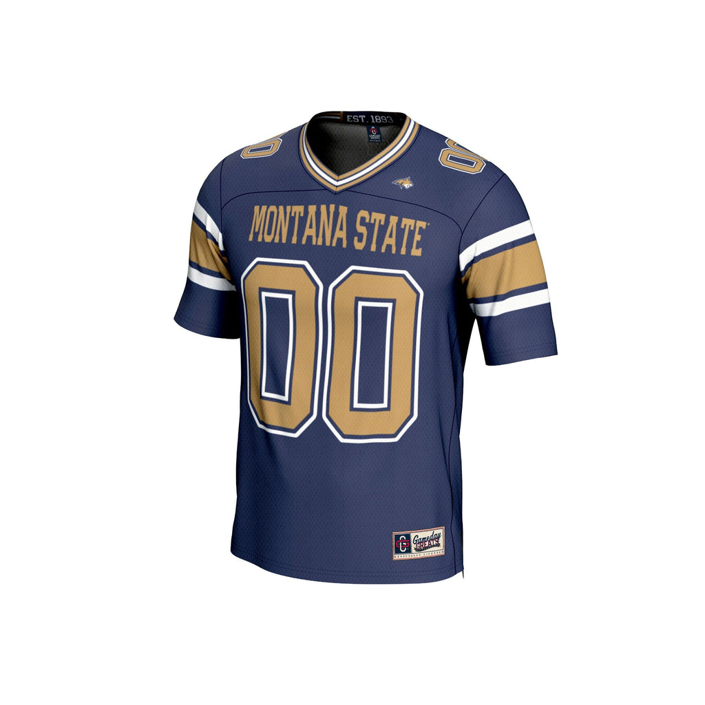 Navy Montana State Bobcats Lightweight Football Fashion Jersey