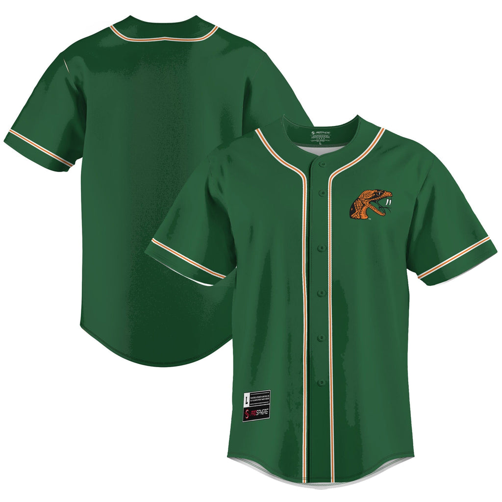 Green Florida A&M Rattlers Lightweight Baseball Jersey