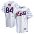 New York Mets Jefry Yan White Home Replica Baseball Jersey