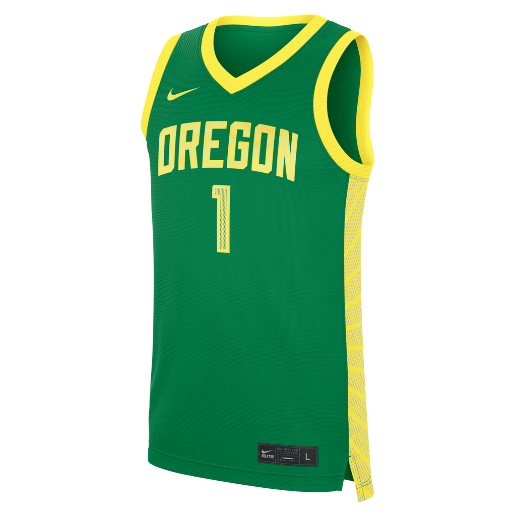 Green Oregon Ducks #1 Road Replica Basketball Jersey