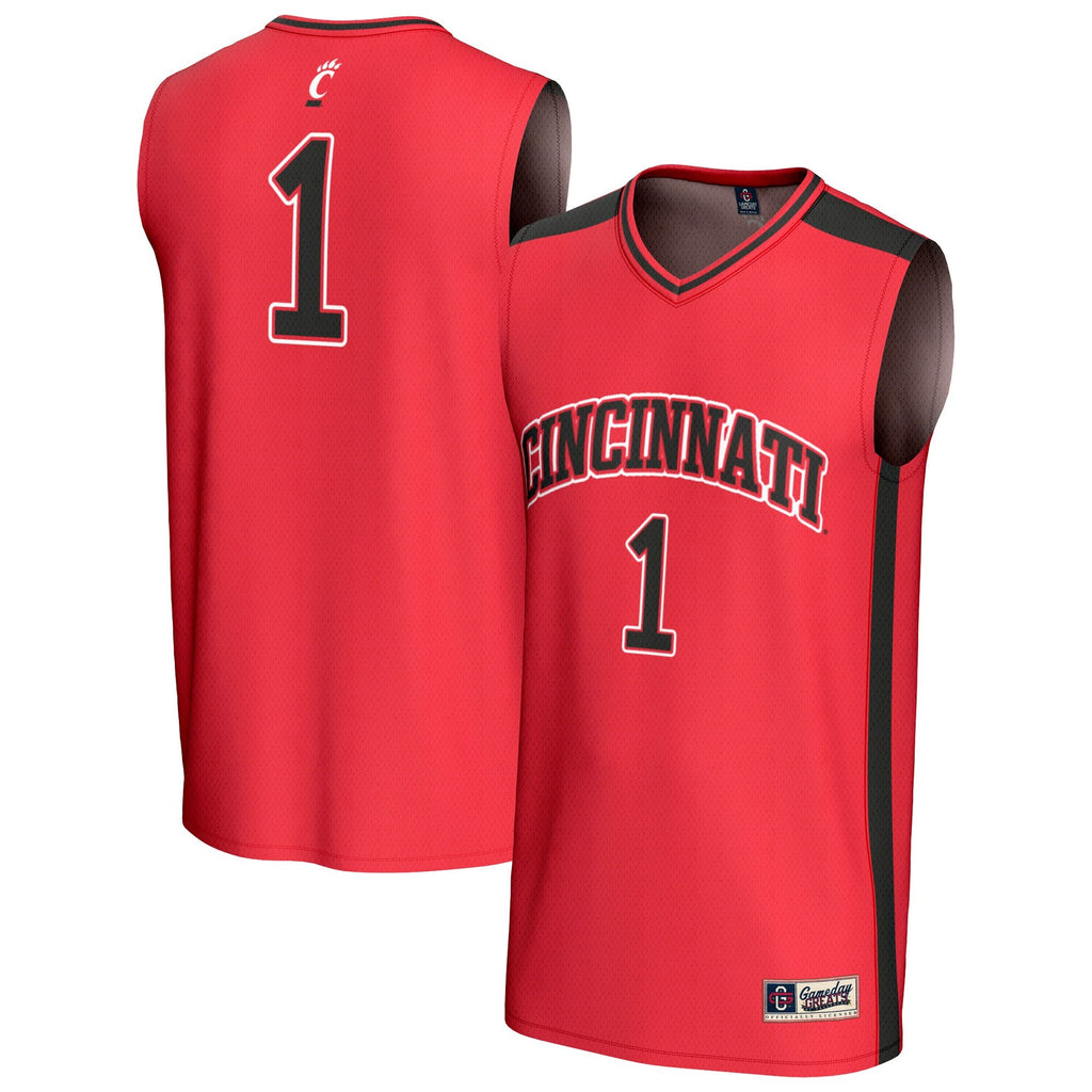 #1 Cincinnati Bearcats Lightweight Collegiate Basketball Fashion Jersey - Red