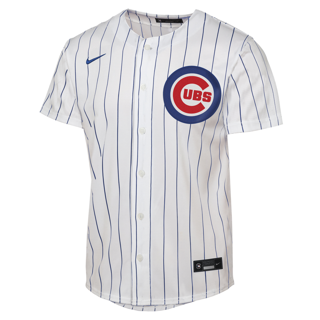Male Chicago Cubs Nico Hoerner White Home Replica Baseball Jersey