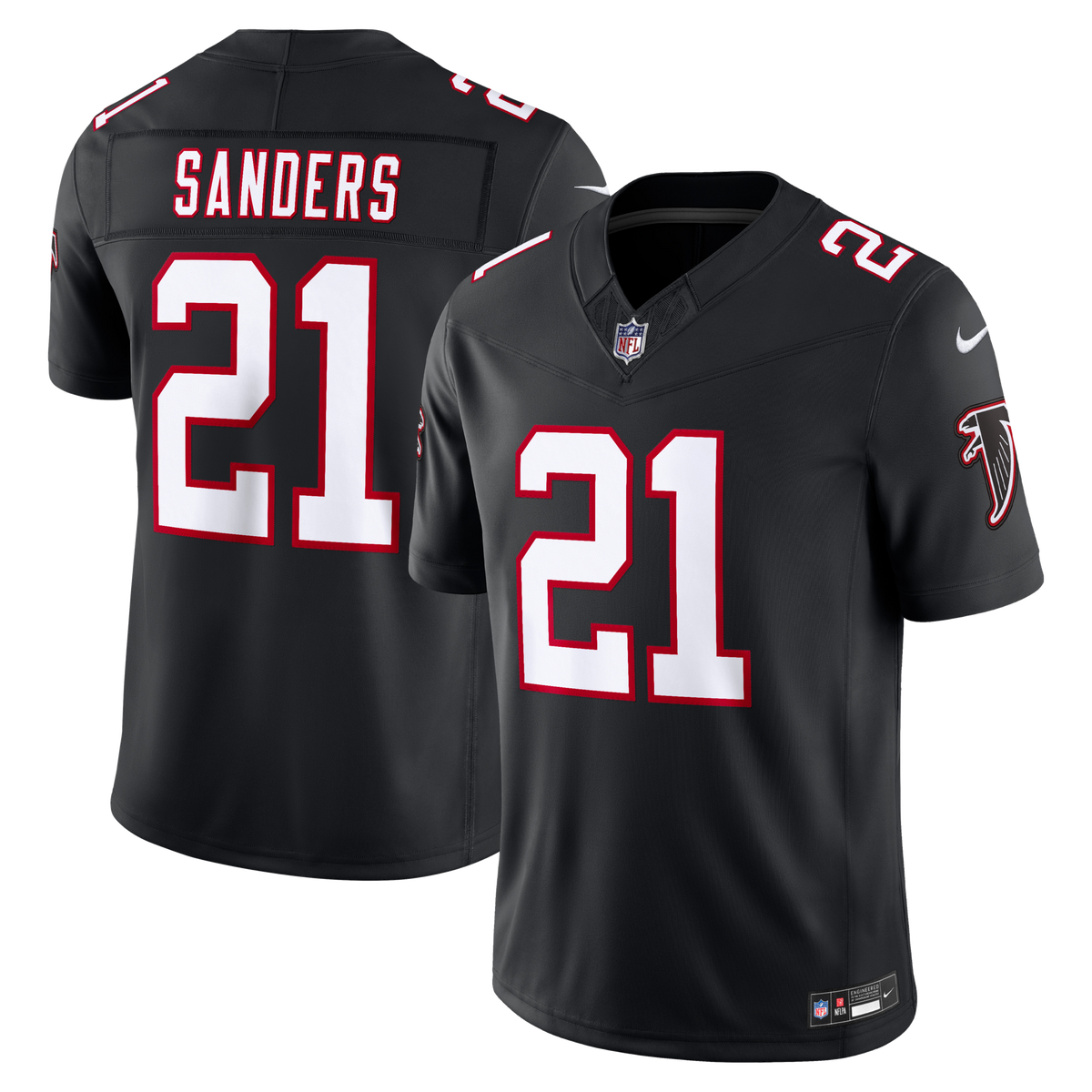 Atlanta Falcons Deion Sanders Black Alternate Throwback Vapor F.U.S.E. Stitched Retired Limited Football Jersey