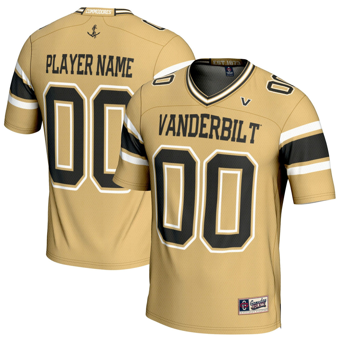 Vanderbilt Commodores NIL Pick-A-Player Football Jersey - Gold