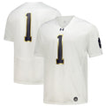 Notre Dame Fighting Irish #1 Replica Football Jersey - White