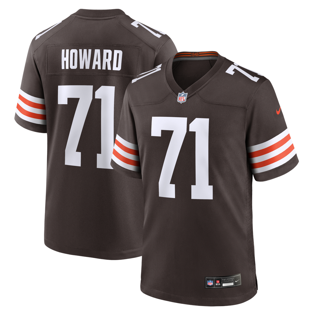 Cleveland Browns Tytus Howard Brown Team Game Football Jersey