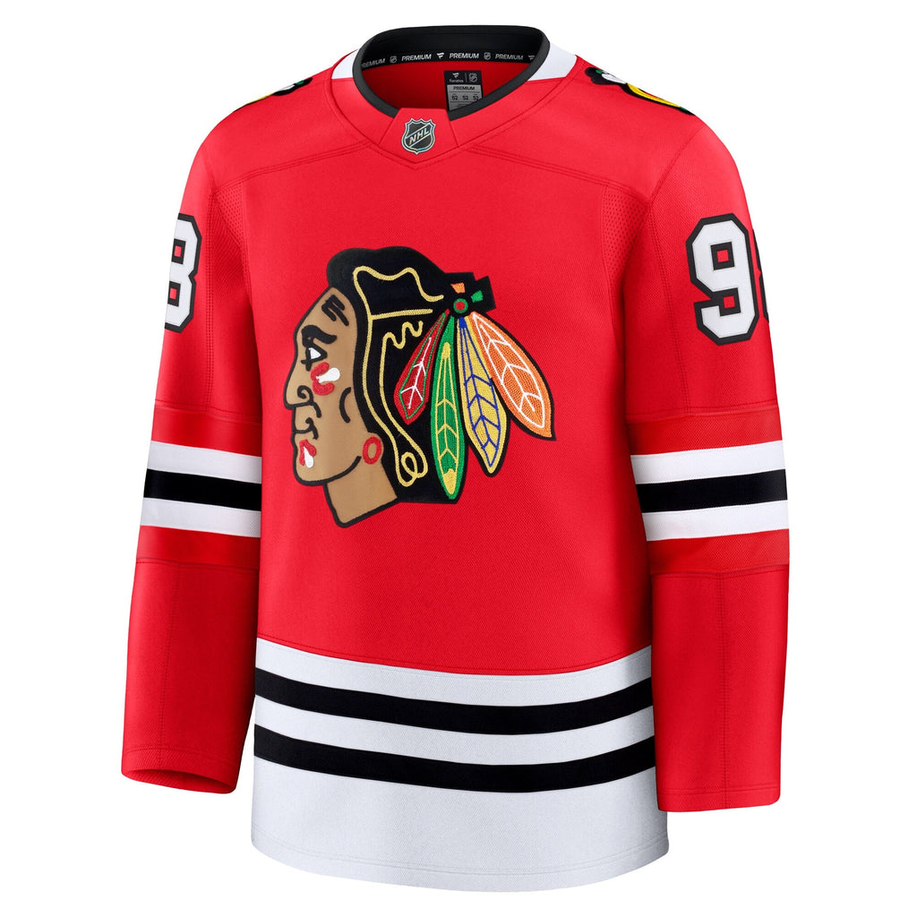 Chicago Blackhawks Connor Bedard Red Home Premium Jersey